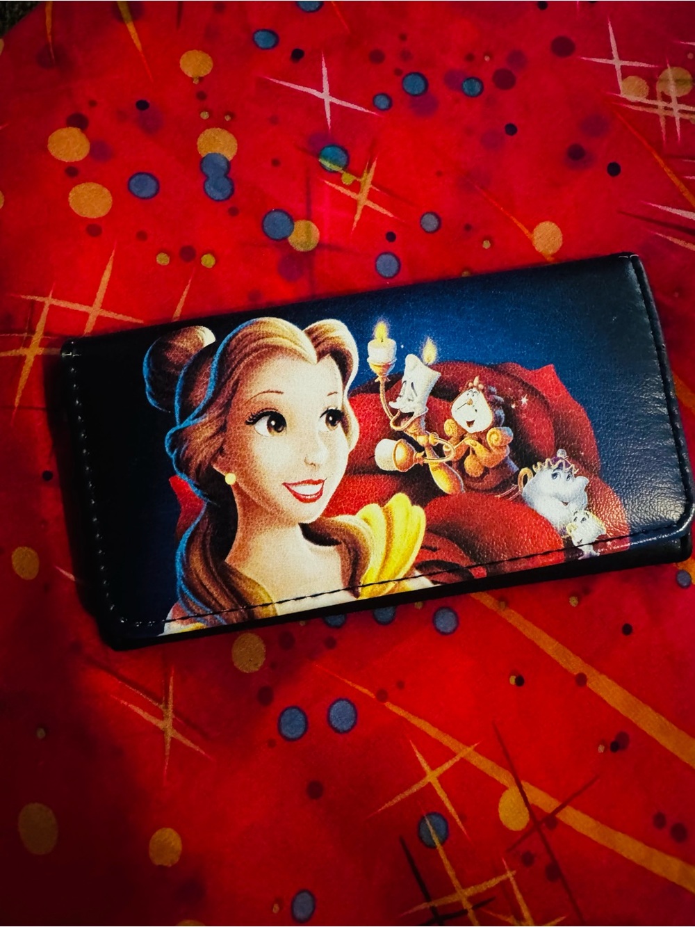 Disney Belle Wallet in Blue, Yellow, Red and Black